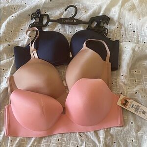 sophie b. Elegant Bra Collection - Pink, Cream, Black